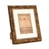 Eitida 8x10 in Rustic Gold Ornate Classic Picture Frame, Matted