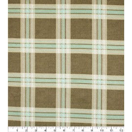 100% Cotton Flannel Fabric Sold by The Yard 1 Yard = 36 in. Length (Olive Blue Plaid)