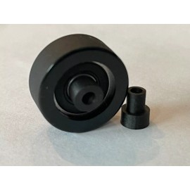 Rc Speed Secrets Black Mamba Wheelie Bar Wheels WITH INSERTS- Pairs- 2 sizes - .87" Tall- 5mm center