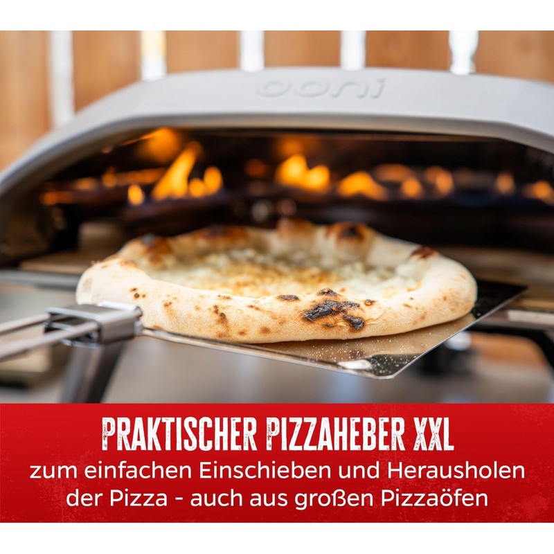 Grillfürst XXL Pizza Server Stainless Steel Folding Pizza Peel with