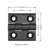 Metal Hinge 50 x 50 mm Folding Hinge Black Screw-On
