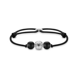 Thomas Sabo A2078-811-11-L22V Unisex Bracelet Bead Black 925 Sterling Silver, Silver, No gemstone