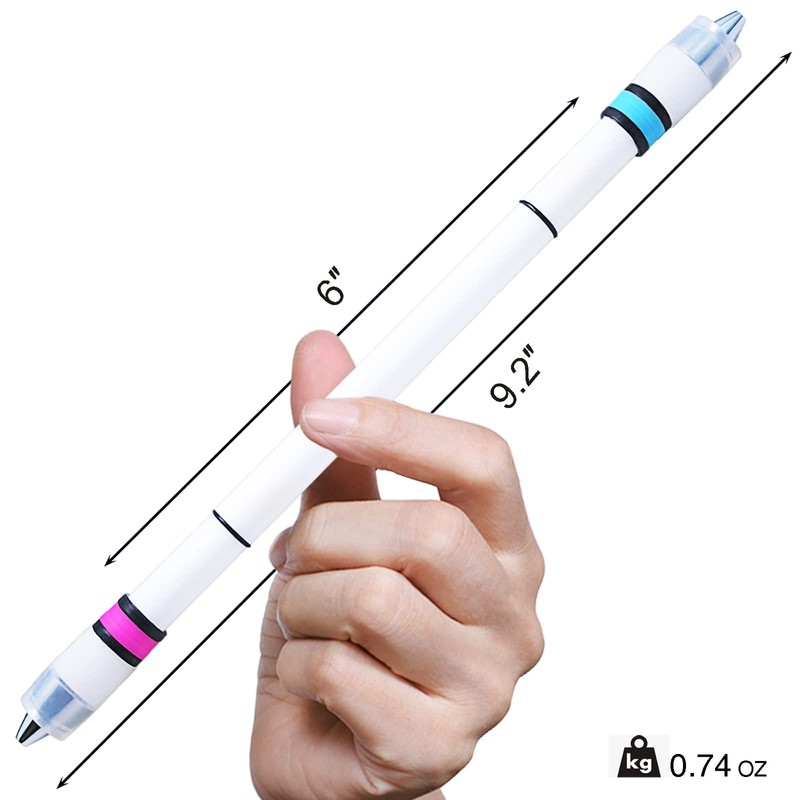 TOMZEGNA Pen Spinning Pens Ivan Emboss Pen Mod, Weighted Spin