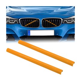 JNNJ Pack of 2 Radiator Grill Trim Strips, Grill Strip Insert Trim, Front Grill Insert V Struts, Car Grill Insert Radiator Grill Trim Accessories (Yellow)