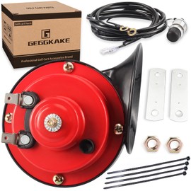 Geggkake Universal Golf Cart 12 Volt Horn Kit Fits Club Car, EZGO, Golf Carts or UTV Boat