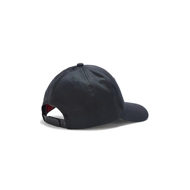 HUGO, Block Logo Baseball Hat, Black Leather, One Size