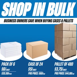 Arkwright Bulk Twin Flat Sheets - Case of 24 - Soft Brushed Microfiber Hypoallergenic Top Sheet only with Wrinkle Resistant, Bedding Essentials for Hosts and Hotels, White