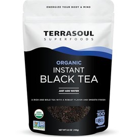 Terrasoul Superfoods Organic Instant Black Tea, 3.5oz – Premium, Bold & Smooth Flavor, USDA Organic