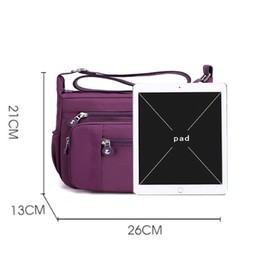 GFM® Wasserdichte Damen-Umhängetasche aus Nylon (NCB-1), S1-8013-purple, Small