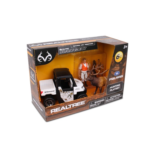 NKOK 1: 18 Realtree 6Piece Polaris Ranger Elk Hunting Playset (Colors May Vary), Allows Children to Pretend Play and Use Their Imagination, for Ages 3 and up