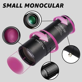 Monocular Telescope 8x32 Monoculars for Adults,Compact Portable Waterproof Monocular with Hand Strap,Lightweight Handheld Pocket Telescope for Hunting Bird Watching Hiking Traveling (8x32)