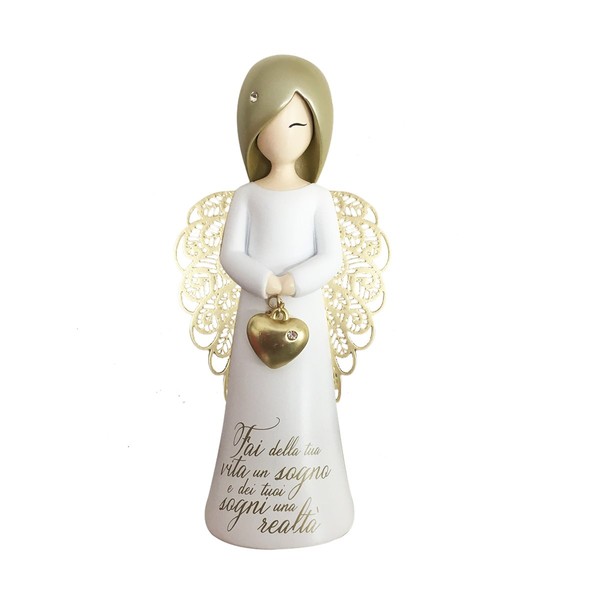 You Are An Angel ASF001I Angel Figurine, Resin, White, 12.5 cm