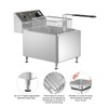 TANGME Commercial Deep Fryer 1750W Electric Countertop Fryer 12.7Qt Heavy