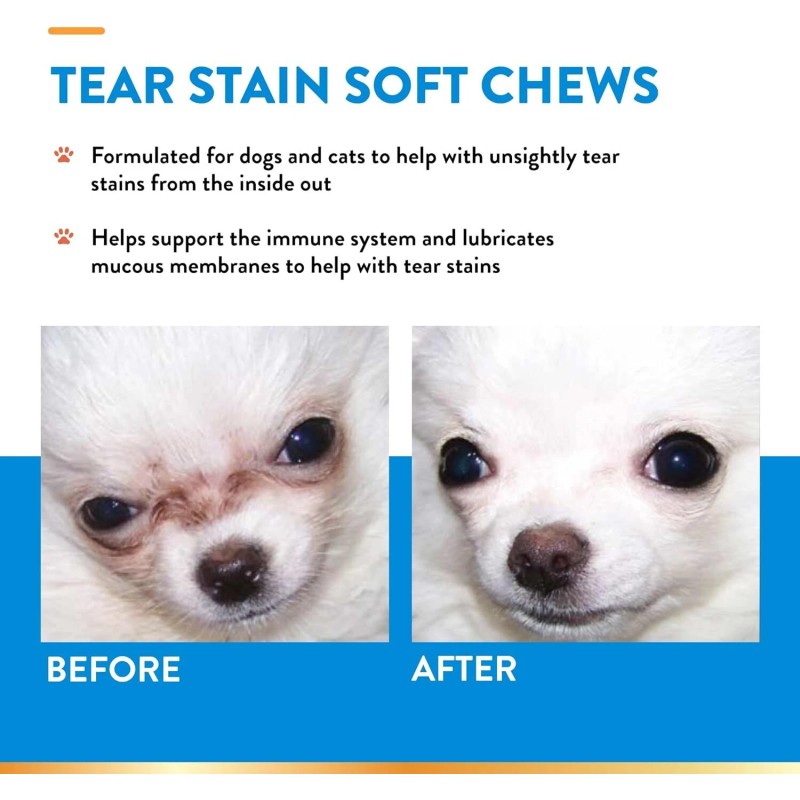 NaturVet Tear Stain Helps Eliminate Tear Stains Dogs & Cats