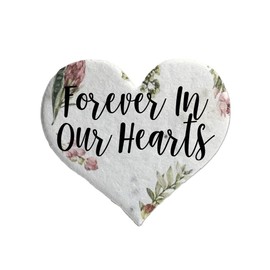 Of The Earth Handmade Paper - Wildflower Seed Paper Small Hearts - Protea Floral Calligraphy Variations - 1.75" X 1.5" - Set of 100 (Forever in Our Hearts Protea)