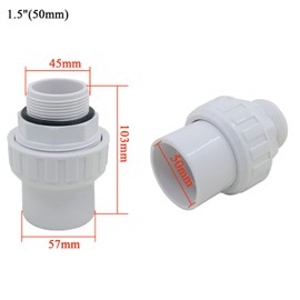 Swimming Pool Pump Union connectors Barrel Fitting spa Adapter Sand Filter Connections Male Thread o Ring Joint Plumbing