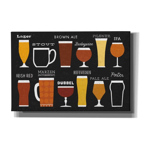 Epic Graffiti 'Craft Beer List' by Michael Mullan, Canvas Wall