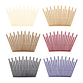 FSSTUD 6 Pairs Interlocking Hair Combs Double Comb Hair Clips Magic Hair Combs Side Combs Ponytail Holder Hair Styling Accessories for Women Girls Multicolor
