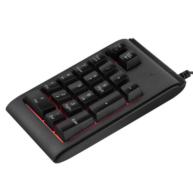 19-key 3-Color USB Numeric Keypad Mechanical Touch Feeling 10 Million