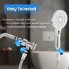 HERLUX High Pressure Shower Head- 3-mode LED Handheld ShowerHead- Removable