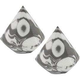 Borlas de Maquillaje 2 Piezas de Material No Látex Reutilizables Punta Especial y Área Plana para Aplicación Precisa Color Aleatorio para Polvos Faciales