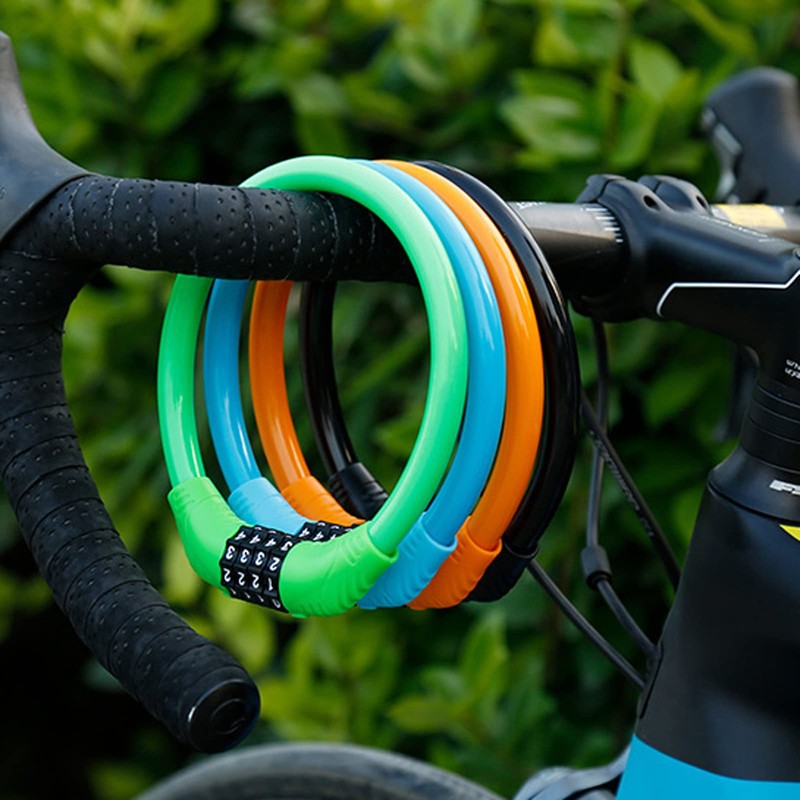Yesmin 4 Digit Resettable Cable Code Bike Lock, Mini Portable