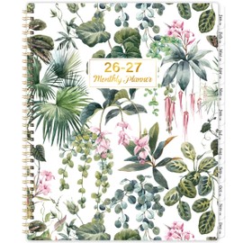 2026-2027 Monthly Planner - Monthly Planner/Calendar 2026-2027, Jan. 2026 - Dec. 2027, 9" × 11", 2 Year Monthly Planners with Flexible Cover, Monthly Tabs, Pockets, Thick Paper - Leaves