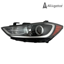 ALLIGATOR AUTO LIGHTS Headlight Assembly Compatible With Hyundai Elantra 2017-2018 Headlamp with Bulbs Left/Driver Side