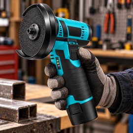 12V Cordless Angle Grinder for Cutting & Grinding – 19,500 RPM Compact Portable Power Tool for Workshop Projects