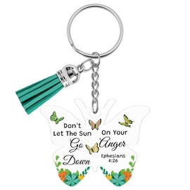 Christian Keychain for women Bible Verse Gifts for Women Religious Acrylic Keychain Religious Graduation Baptism Confirmation Gifts Easter Valentines Mothers Day Unique Gift for Christian