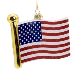 Kurt Adler 4.5-inch Noble Gems™ Glass American Flag Ornament