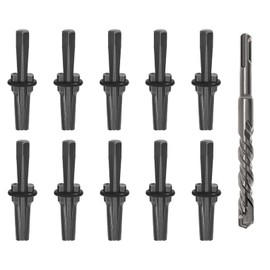 IVWNNN Rock Splitting Wedges 5/8 inch Rockhounding Tools with 160MM SDS Rotary Drill Bit for Splitting Granite, Marble, Concrete (6 Pack, 16mm)