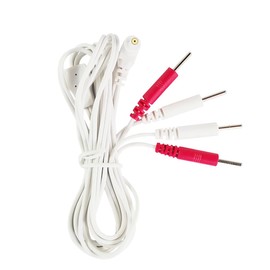 SensaMed - Cable Para Electrodos Parches Pads - 4 Salidas TENS EMS Cola de Ratón - Compatible Con Caretec Tens Twin Intensity Everyway