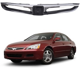 Replacement for Accord 2006 2007 4dr Sedan Front Bumper Grille & Chrome Molding Grill Replacement for 71121SDAA10ZA Replacement for 71121SDCA10ZA Replacement for 71122SDAA10