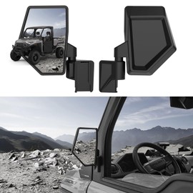 LitMiRaCle Adjustable Side Mirrors for Polaris Ranger XD 1500 2024, Foldable Door-Mounted Side Rearview Mirrors for Polaris Ranger XD 1500/Crew XD 1500 Northstar 2024+, Replace #2889862, 2PCS