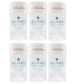 Almay Sensitive Skin, Clear Gel Fragrance Free - 2.25 oz, (Pack of 6) (6 Pack)