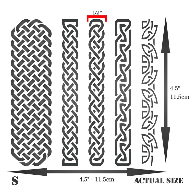 Celtic Knot Stencil, 11.4 x 11.4 cm (S) - Irish