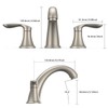 Bathroom Sink Faucet, Faucet for Bathroom Sink, Widespread Brushed Nickel