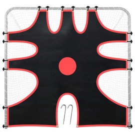 Doubleriver Lacrosse Goal Target Lacrosse Target for Goal 6x6FT Lacrosse Goal Shooting Target with 9-Pocket Practice Accuracy Red