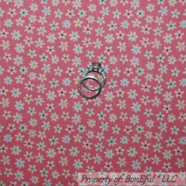 Riley Blake Designs, Designer BonEful Fabric FQ Cotton Quilt Pink Blue White FLOWER Baby Girl Tiny Little Dot