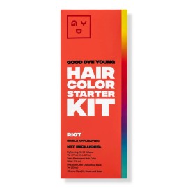Good Dye Young Hair Color Starter Kit RIOT Neon Orange Semi Permanent NEW SEALED