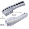 2-in-1 Garlic Press and Slicer with Built-In Cleaner, Convenient Kitchen