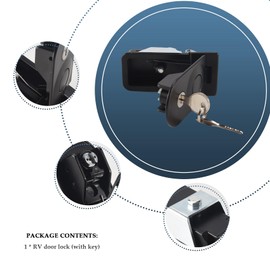 AWAOVV Caravan Door Lock, RV Locks, Door Latch Lock, RV Compartment Door Deadbolt Latch for RV Marine Boat Cabinet Toolbox