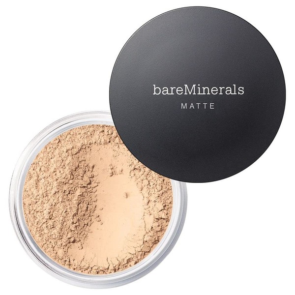 bareMinerals Matte Loose Mineral Foundation SPF 15, Powder Foundation Makeup, Buildable Coverage, Reduces Shine, Talc Free Foundation, Vegan