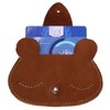 Hide & Drink, Sleepy Bear Leather Coin Pouch/Wallet/Card Holder/SD Organizer/USB