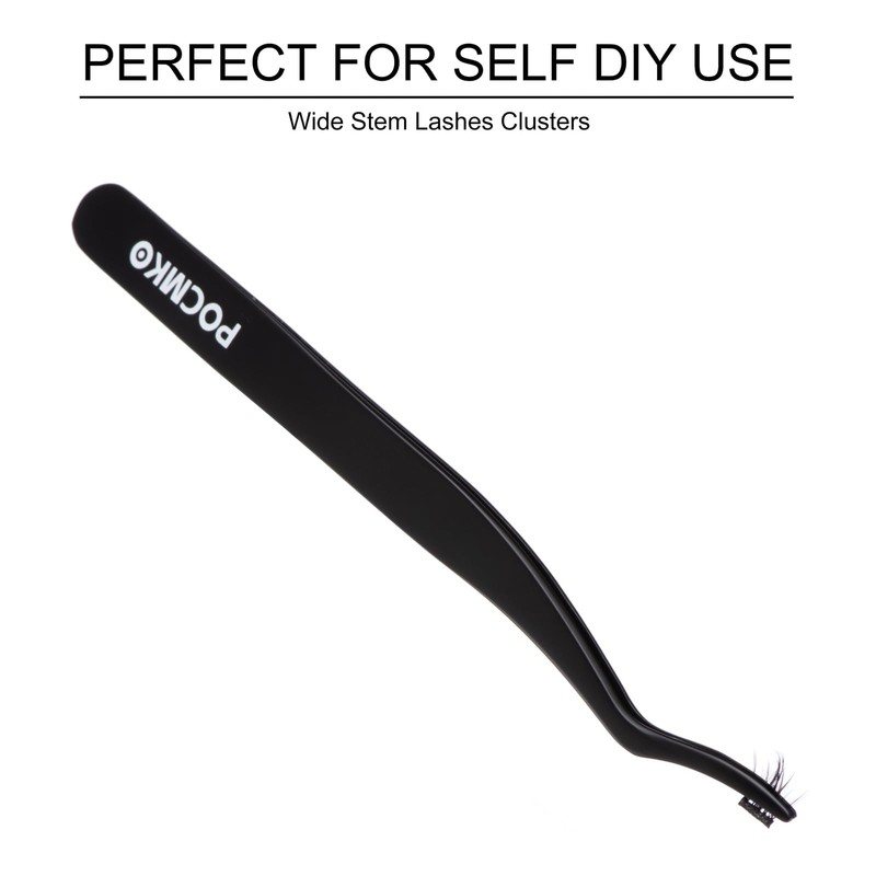 POCMKO Clusters DIY Lash Applicator Sets, 2 PCS Eyelash Tweezers,