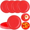 Xialvyu Pack of 20 Paper Plates, Disposable Plates, Red, 17.8