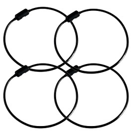 CDM Supply 100 Pack 8” Self Locking Rings for Keys, Keychains, Cables, Luggage and Tags, Waterproof Nylon Plastic Ring, Tamper Evident Security Seal