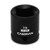 CASOMAN 1/2-Inch Drive 7/8-Inch Square Impact Socket, 4-Point, SAE, CR-MO