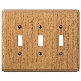 AMERTAC WESTEK 901TTTL Toggle Traditional Oak Wood Wallplate, No Size, No Color